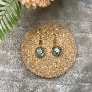Blue Heart Bead Earrings